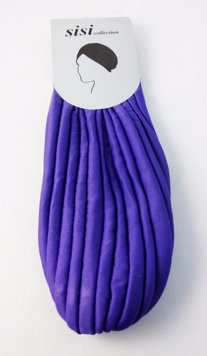Turban Head Wrap Pleated Solid Dark Colors Full Head Coverage - Picture 31 of 31