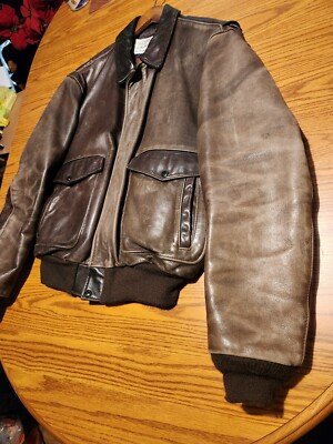 SCHOTT Pilots Issue A2 Leather Jacket IS674MS Super Rare Sz44 w