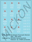 Mickon 99007 decals fire brigade Bremen logos door coat of arms 40s-50s 1:87 H0