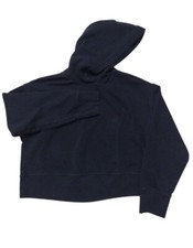 Zara Sweatshirt Women Medium Black Cropped Hooded Loungewear Long Sleeves School