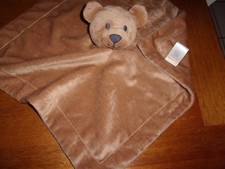GYMBOREE PLUSH 15" brown rust tan bear tan security lovey blanket baby gray