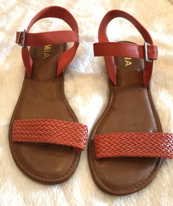 red mia sandals