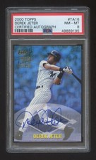 Derek Jeter 2000 TOPPS CERTIFIED AUTOGRAPH SP AUTO ON CARD   SUPER RARE FIND HOF
