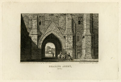 Antique Print-Architecture-View of Reading abbey, Berkshire-Jackson-Storer-1823