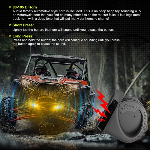 No Hole Turn Signal Kit for 24 Polaris RZR XP 1000 XP4 Blinker Horn Street Legal - Foto 12 di 14