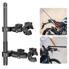 Motorcycle Bike Handlebar Double clamp Mount and 67”Invisible Selfie Stick