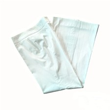 Escada White Wide Leg Cotton Blend Pants Trousers Stretch Mid-rise 36 US 6