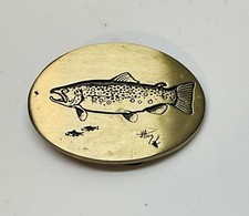 Vintage Bitterroot Buckle Bronze With Trout