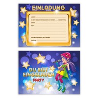 Einladungskarten Kindergeburtstag Jungen MäDchen 8 StüCk - Popstar