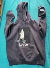 NASA Retro Logo Space Shuttle Rocket Boy Girl Hoodie Sweatshirts Black XS
