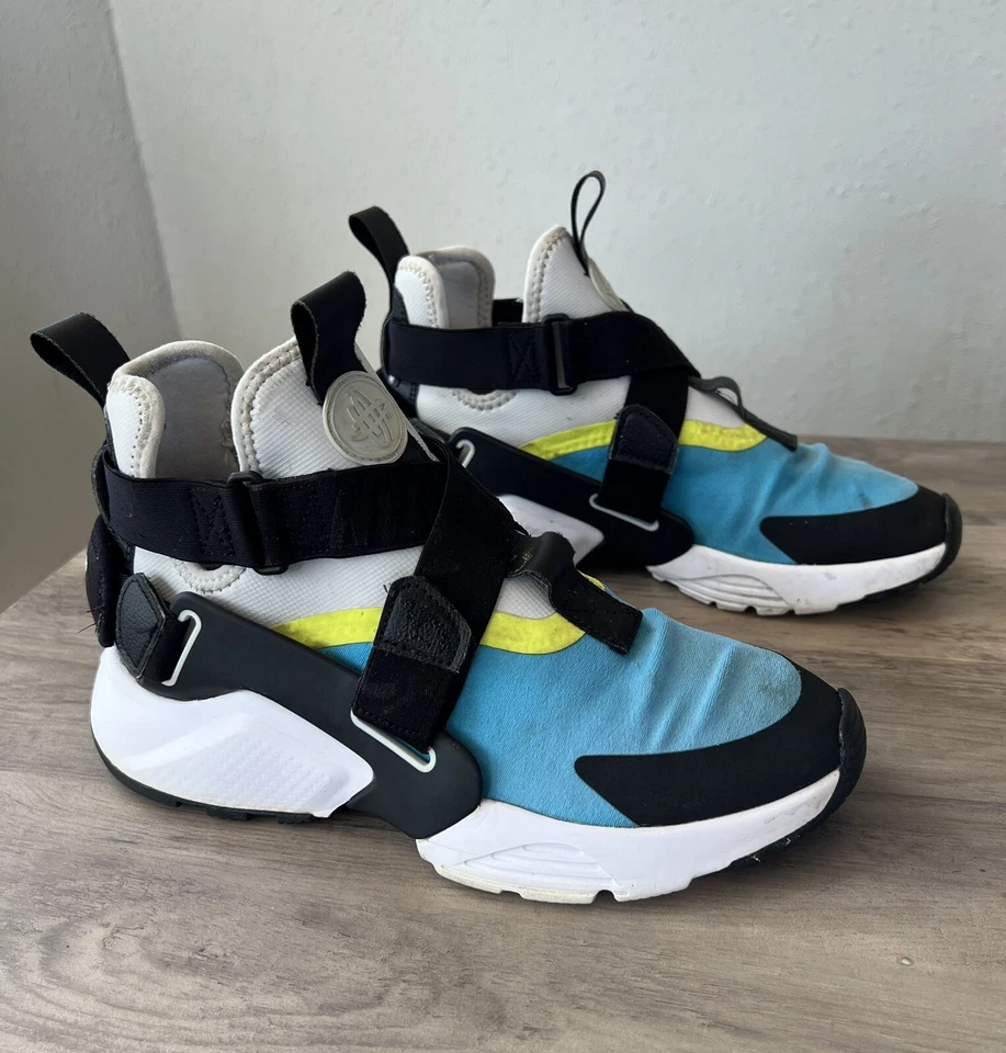 耐克 Huarache City GS 蓝色/灰色 AJ6662-400 青少年 5.5Y 女式 7 码 — 第 2/4 张图片