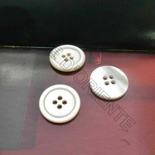 50 Bottoni In Madreperla Naturale - 8 Mm, Spessore 1.5 Mm, 2 Fori, Ecologici E Resistenti, Made In Spain - Foto 5