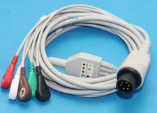 Mindray PM9000 one-piece 6pin 5-lead AHA  ECG cable
