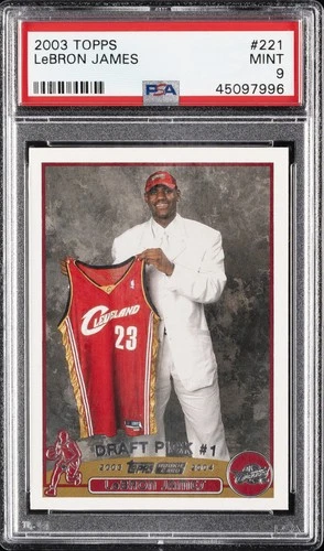 2003 TOPPS #221 LEBRON JAMES ROOKIE RC PSA 9