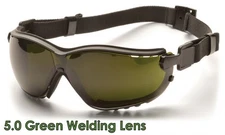 Pyramex V2G Safety Glasses with Green Welding Lens 5.0