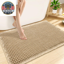 Waffle Bath Mat 30X20, Extra Soft Absorbent Bathroom Rugs, Non Slip Machine Wash