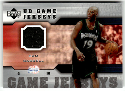 2005-06 Upper Deck NBA Basketball Card No. GJ-SC Sam Cassell Game-Worn Patch