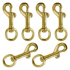 8Pcs Flag Clips Swivel Snap Hooks, 2.4" Heavy Duty Brass Flag Pole Hooks for ...