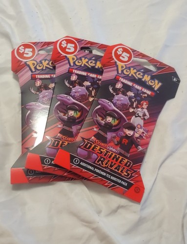 ⭐ POKEMON "DESTINED RIVALS" SEALED BOOSTER PACKS X 3 **NO RESERVE!!!** ⭐
