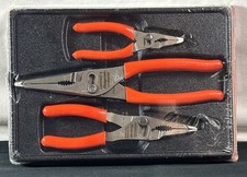 Snap-on Orange 3pc Soft Grip Long Nose Slip Joint Plier Set Pl3lnsjcfo Brand New Snap-on Orange 3pc Soft Grip Long Nose Slip Joint Plier Set Pl3lnsjcfo Brand New