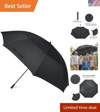 80 Inch Huge Large Oversize Golf Umbrella Double Canopy Vented Windproof Stic...