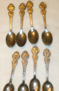 Lot of 8 Spoons Heritage Collect American States Guild MT NE NV NH NJ NM NY NC