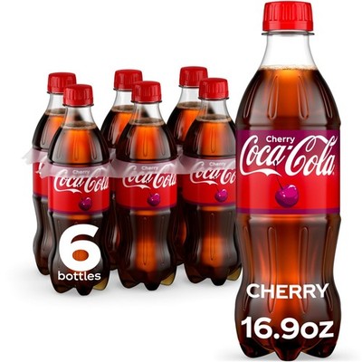 Coca-Cola Coke Cherry Soda, 16.9 fl oz, 6 Pack