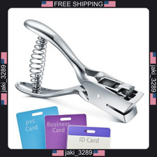 IMLIKE Badge Hole Punch for ID Cards:All Metal Handheld Slot Hole Punch,No
