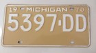 1970 Michigan License Plate # 5397-DD — photo 1