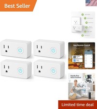 WiFi Smart Plug Outlet 4 Pack: Alexa  Google Assistant Compatible, Timer Fun...