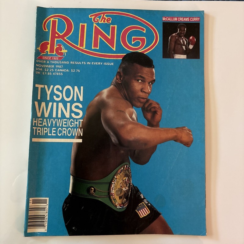 The Ring Magazine November 1987 Mike Tyson Cover No Label VG