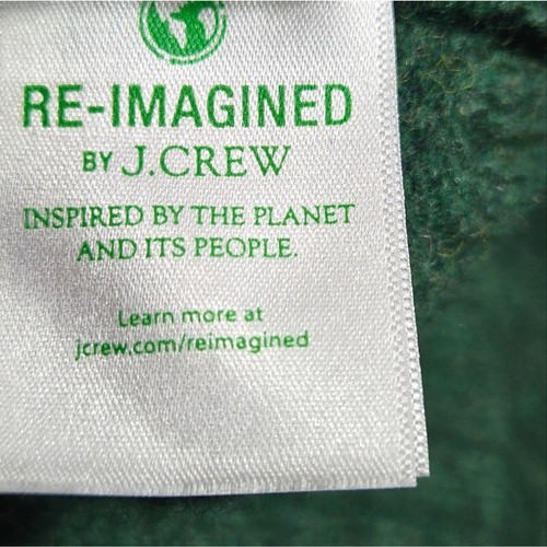 J. Crew Men's Brushed Wool Crewneck Sweater Green Size Medium - Picture 6 of 7