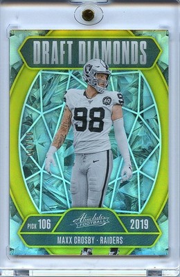 Maxx Crosby 2025 Absolute Draft Diamonds GOLD Las Vegas Raiders 1/10
