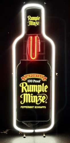 Vintage Rumple Minze Neon Sign. Iconic Joe's East West Night Club New Paltz NY