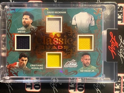 Messi Beckham Ronaldo Neymar Jr 2026 Leaf Art of Sport Classic Quad 1/30