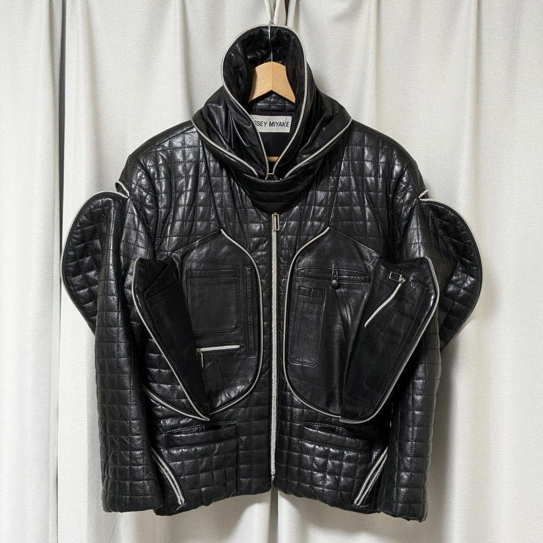 ISSEY MIYAKE Leather Outer Shell Coats, Jackets & Vests for Men