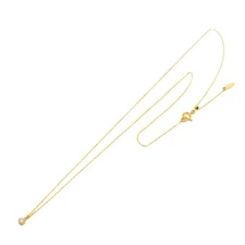 agete diamond 010ct Necklace 45cm K18 YG yellow gold 750