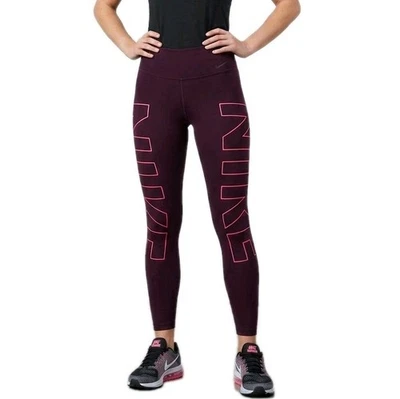 Nike Sport Leggings Sporthose Gr XS 34 Lila Berry Dri Fit Sportleggings Gym  - Bild 1 von 4