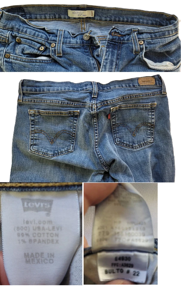 Women’s Jeans Lot – 7 Pairs Levi’s, Jones NY, NV Jeans, Mix Washes Sizes 9-10 - Image 3 of 4