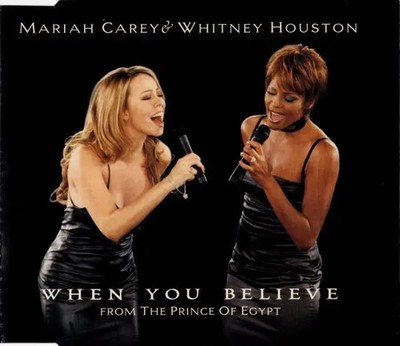 CD SINGLE Mariah Carey & Whitney Houston When You Believe (From The Prince Of E