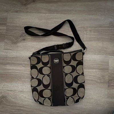 Vintage Y2K Authentic Coach Jacquard Signature Crossbody Bag Shoulder Purse