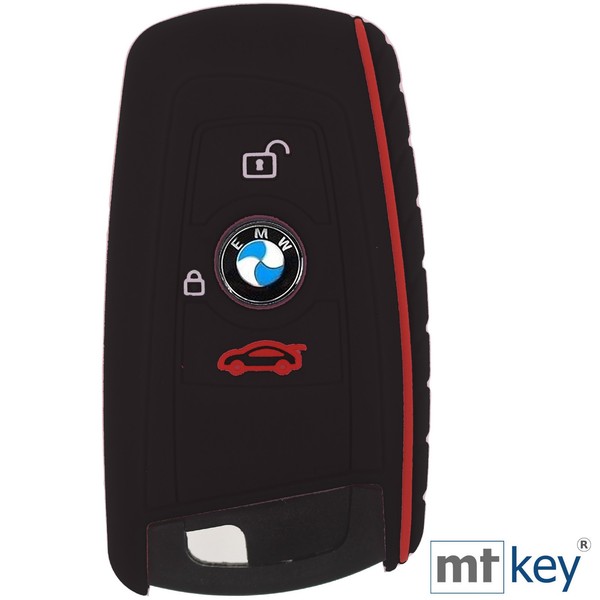 Keyless Silikon SchlüSsel HüLle Schwarz FüR BMW F20 F21 F22 F23 F30 F31 F34 F32-image