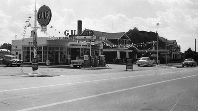#ad #ad Vintage 1950#x27;s Oversize Photo Negative Campbell Gulf Gas Station Knoxville TN $20.00