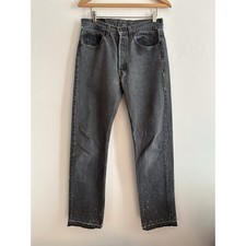 Vintage Levi  s 501 Black Grey Size 31x32 30x31 Released Hem Faded USA 80s