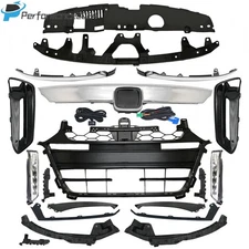 For Accord Sport 2018-2020 Chrome Grille Mesh Molding Fog light Bezel 18PCS