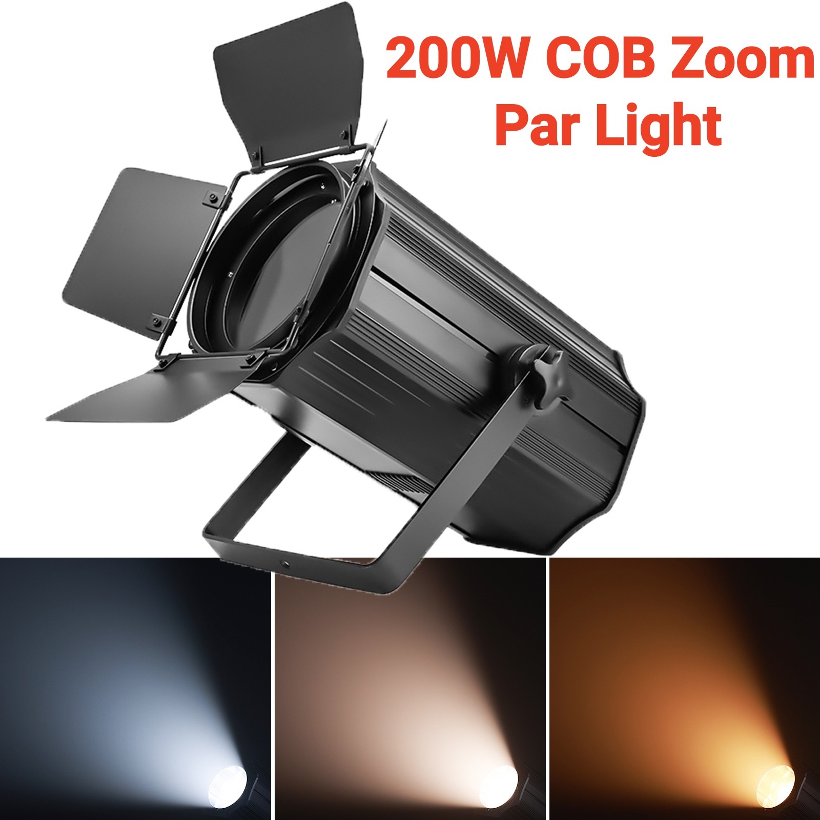US 200W COB Zoom Wash LED Par Light Lighting DMX Audience Blinder Stage Lighting