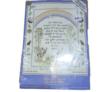 Heritage Stitchcraft Kreuzstich-Set ~ Die Millenniums-Auflösung von Susan Ryder