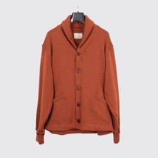Dehen 1920 Sweater Burnt Orange Wool Shawl Collar Cardigan Made in U.S.A. Dehen 1920 Sweater Burnt Orange Wool Shawl Collar Cardigan Made in U.S.A.