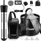 2026 Upgraded Portable Shower with Heater,5 Gal Foldable Bucket,LED Display