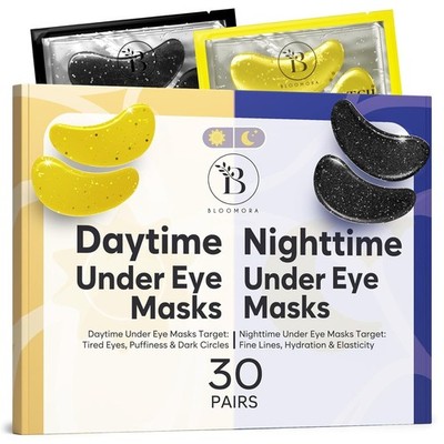 Under Eye Mask Patches, For Dark Circles, Bags, Wrinkles (30 Pairs, Day & Night)